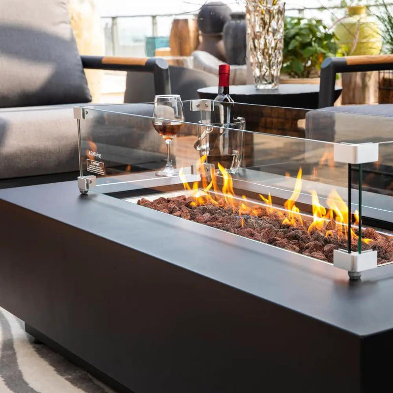 Westwood 50” Propane Fire Pit Smokeless Firepit Converts to Outdoor Gas Fire Pit for Outside Patio Firepit Table Includes Windscreen Rain & Tank Cover Lava Rocks Lid CSA Certified by GreenHaven Gardens