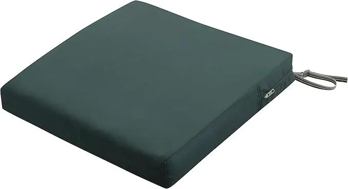 Classic Accessories Ravenna Water-Resistant 21 x 21 x 3 Inch Patio Seat Cushion, Mallard Green by GreenHaven Gardens