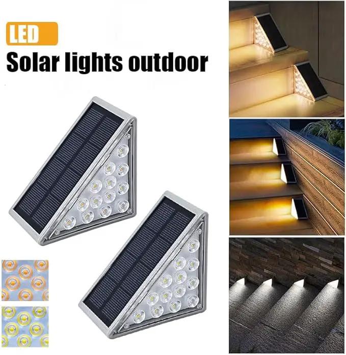 Solar Stair Lights Outdoor, 12 Pack Outdoor Solar Lights Waterproof IP67, Solar Step Lights for Outside, Patio, Decor, Yard, Garden, Front Door, Porch (Warm White) by GreenHaven Gardens