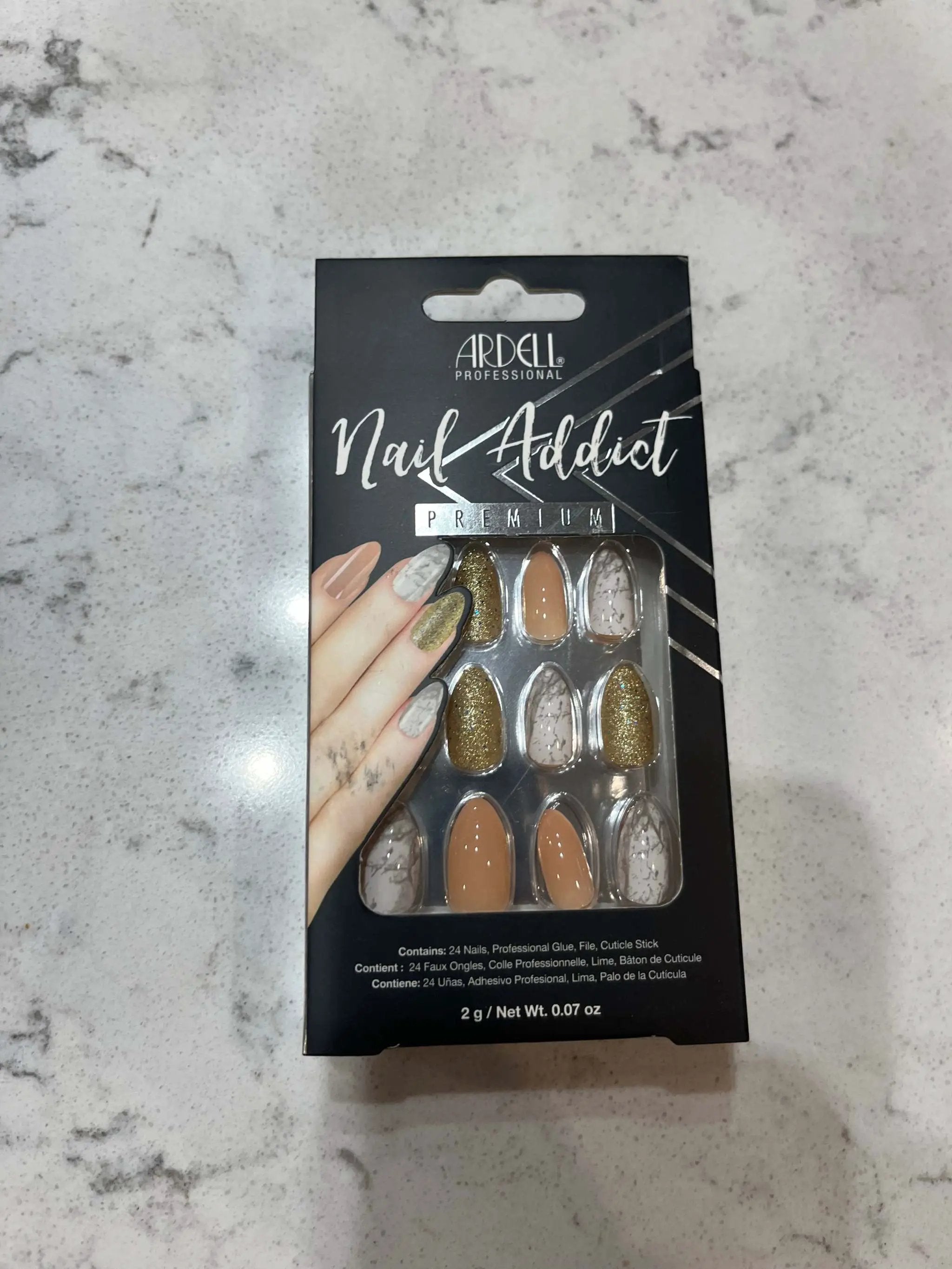 Ardell Nail Addict False Press on Nails - Cheetah Accent by Selzalot
