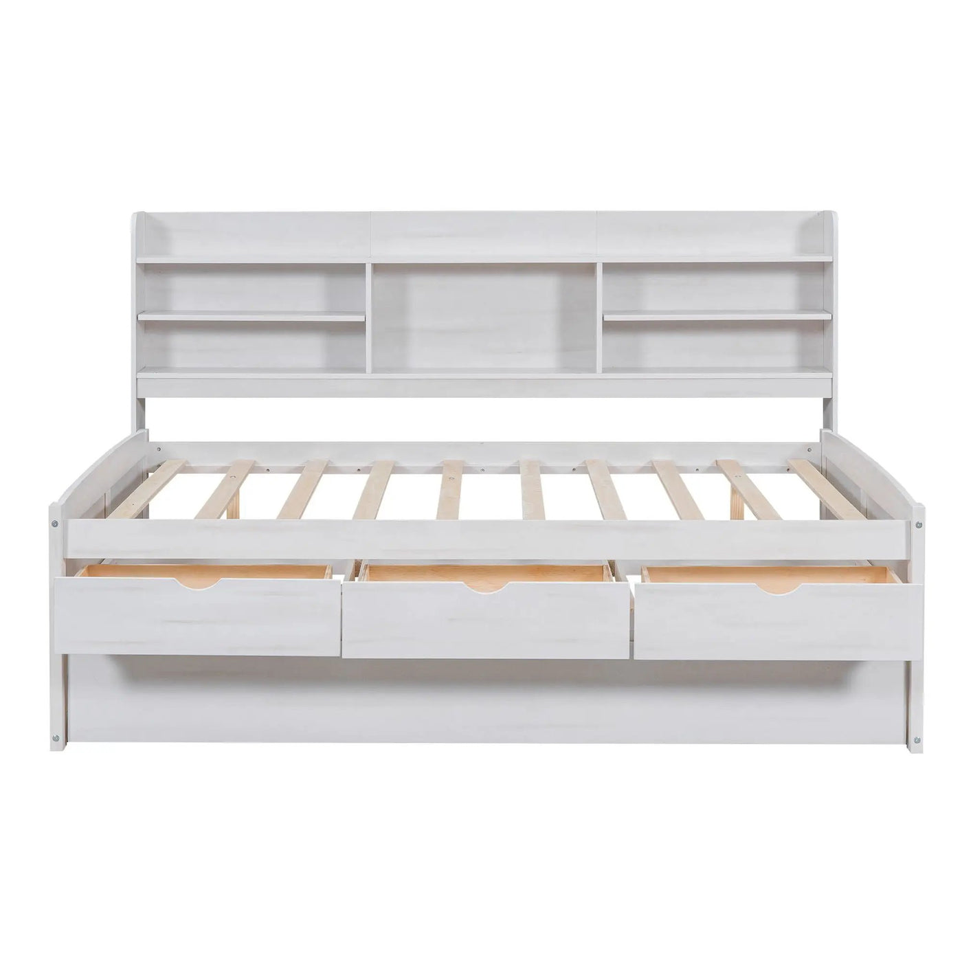 Captain Bed With Built In Bookshelves, 3 Storage Drawers, And Trundle by HouseOfZazla