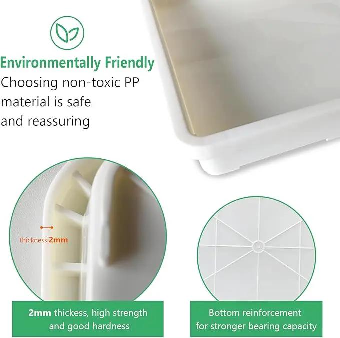 5 Pack Nursery Pot Tray, Carrying and Holding Plant Tray for Pot 24 Cell Carrying Holder Drainage Watering Plant Tray (White) by GreenHaven Gardens