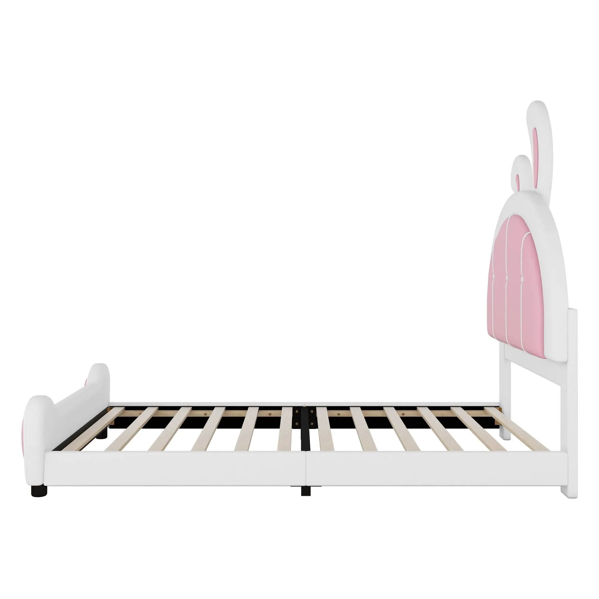 Upholstered Platform Bed With Rabbit Shaped Headboard by HouseOfZazla