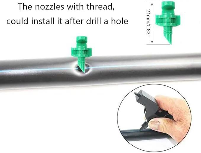 90 180 360 Degree Atomizing Sprinkler Sprayer, Micro Garden Lawn Water Spray Misting Nozzle Sprinkler Irrigation System for Agriculture,Hydroponic and Aeroponic Irrigation, 3Colors, 150PCS by GreenHaven Gardens