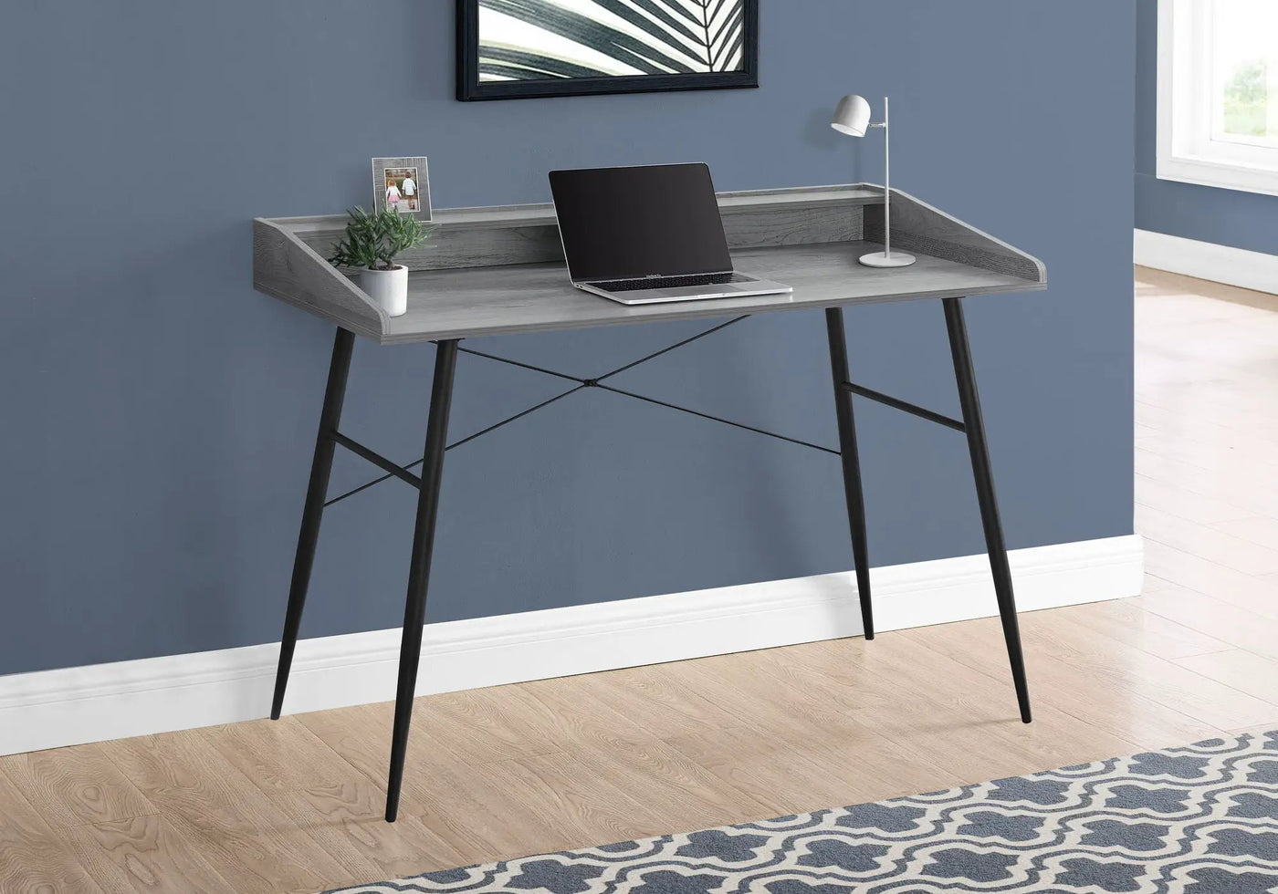 Computer Desk For Home Office, Sturdy Construction, Storage Shelves by Unique Piece Furniture