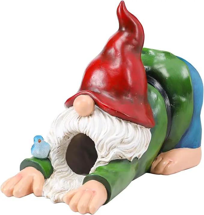 WONDER GARDEN Gnome Gutter Downspout Extensions - 3'' x 4'' Decorative Downspout Extender Diverter, Outdoor Splash Block Sculpture Garden Decor, Waterproof Gutter Guard for Lawn, Garden, Lawn by GreenHaven Gardens