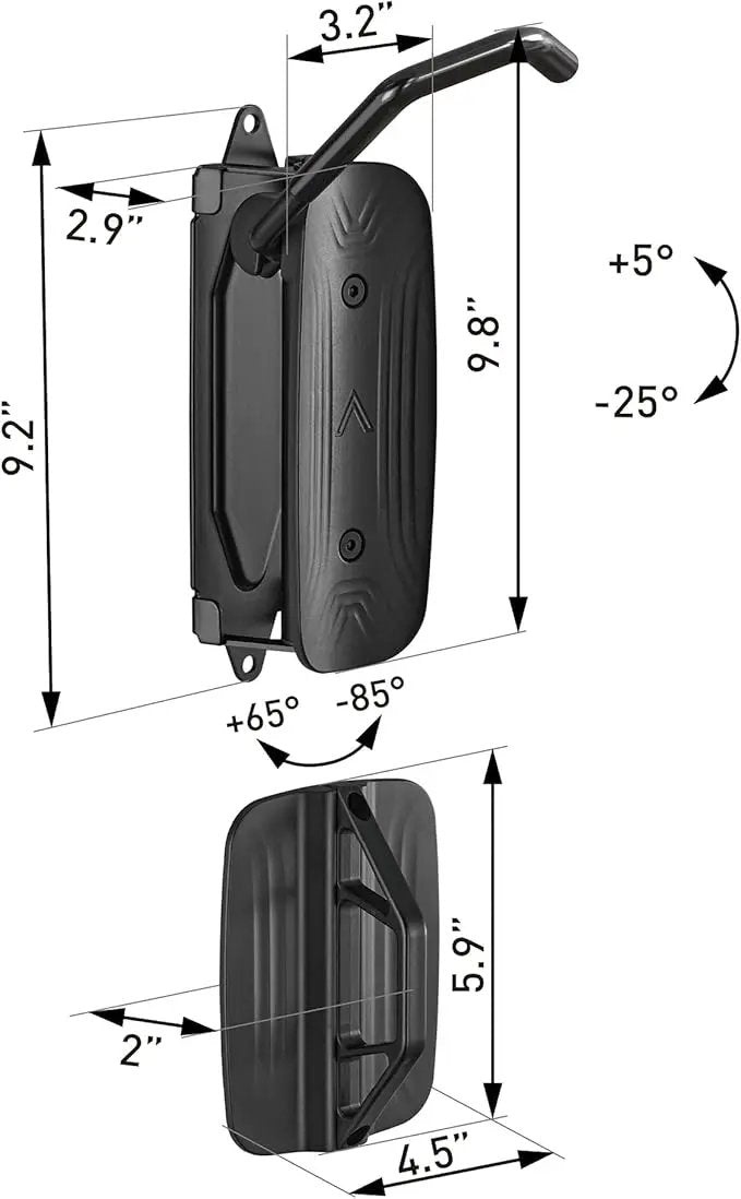 monTEK Swivel Bike Wall Mount, Bike Hangers for Garage, Space-Saving Vertical Bike Rack, Sturdy Bike Storage Rack Holds Up to 66lbs, Easy to Install, Black by GreenHaven Gardens