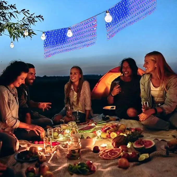 MUYUN 420 LEDs American Flag Lights, Waterproof LED US Light, United States Flag Light for Garden, Festival, Holiday, Party Decoration, Christmas Decorations by GreenHaven Gardens