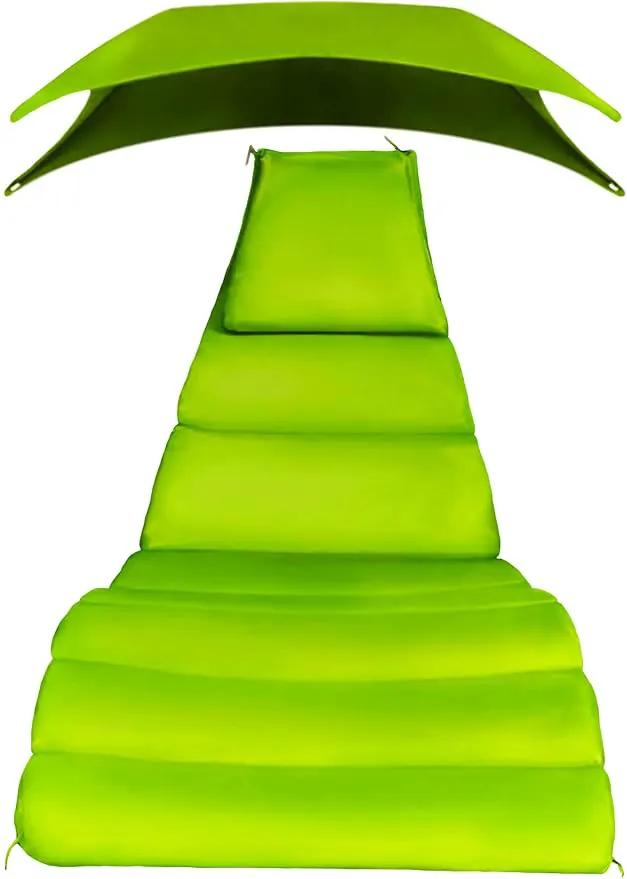 Weatherproof Replacement Cushion Pad and Umbrella for Hanging Lounge Chair Outdoor Chaise Hanging Hammock Chair - Long-Lasting, Fade-Resistant, Quick-Dry, Outdoor Lounge Replacement Set (Green) by GreenHaven Gardens