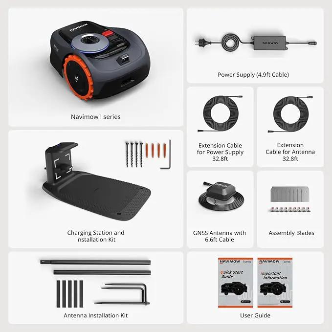 Segway Navimow i110N Robot Lawn Mower Perimeter Wire Free 1/4 Acre RTK+Vision Robotic Lawnmower, AI-Assisted Mapping, Virtual Boundary, APP Control, 58dB(A) Quiet, Multi-Zone Management by GreenHaven Gardens