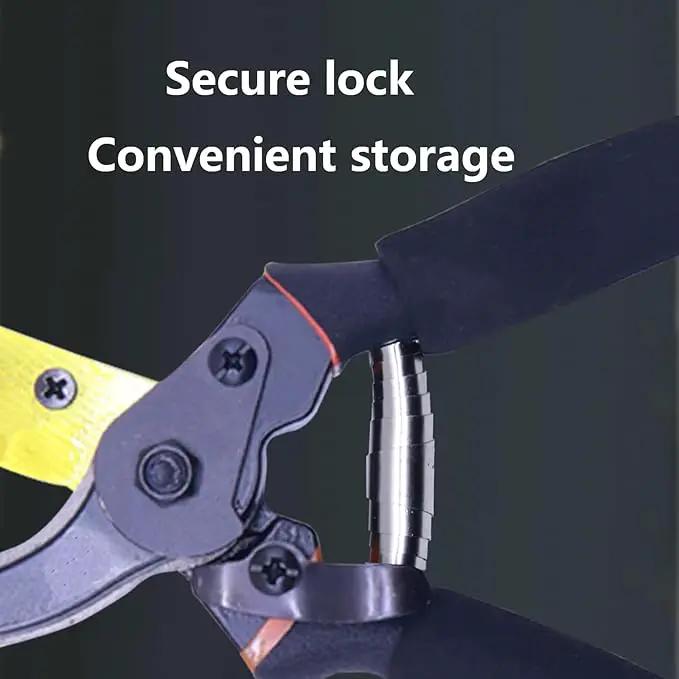Garden Shears, Sharp Pruners for Gardening with Locking Mechanism, Ideal for Trimming, Harvesting by GreenHaven Gardens