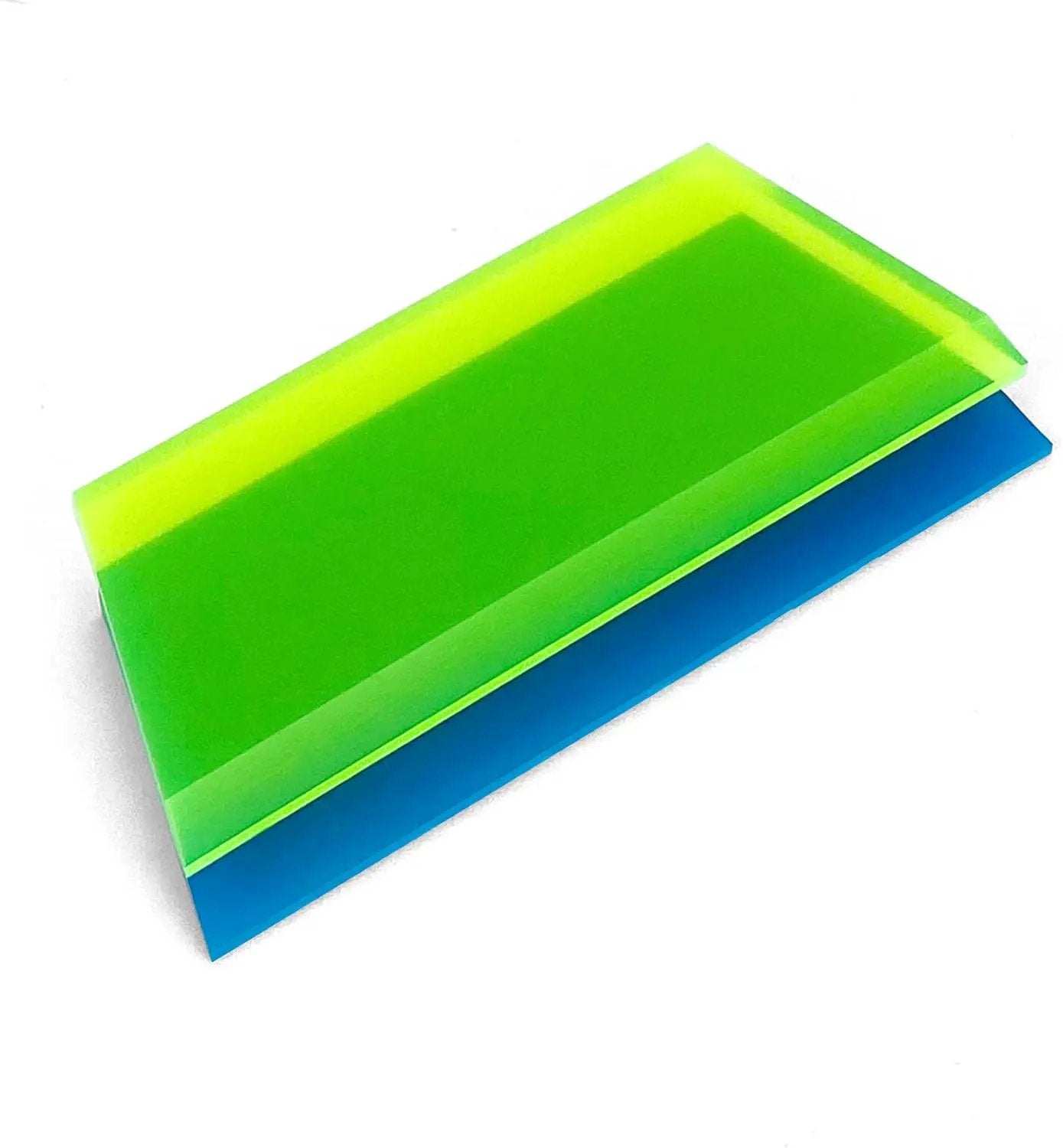 CARTINTS 2pack Mini Squeegee Rubber Squeegee, 5.1x 2 inch, for Cleaning Glass, Shower Door and Car Windows and Screen Printing, Blue/Green by GreenHaven Gardens