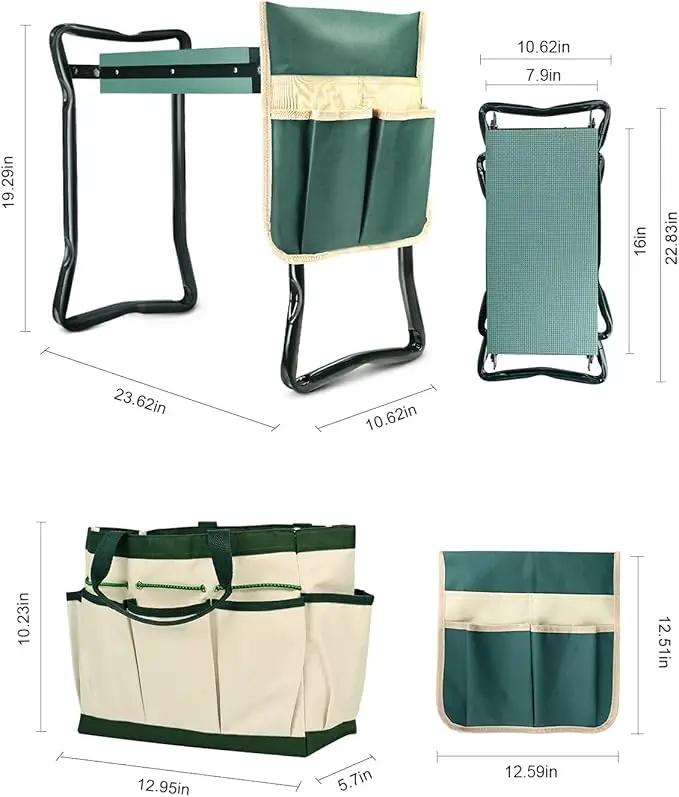 KVR Garden Bench for Kneeling and Sitting Foldable Garden Kneeler and Seat Heavy Duty,Gardner Gifts Ideas for Women Mom Grandma by GreenHaven Gardens