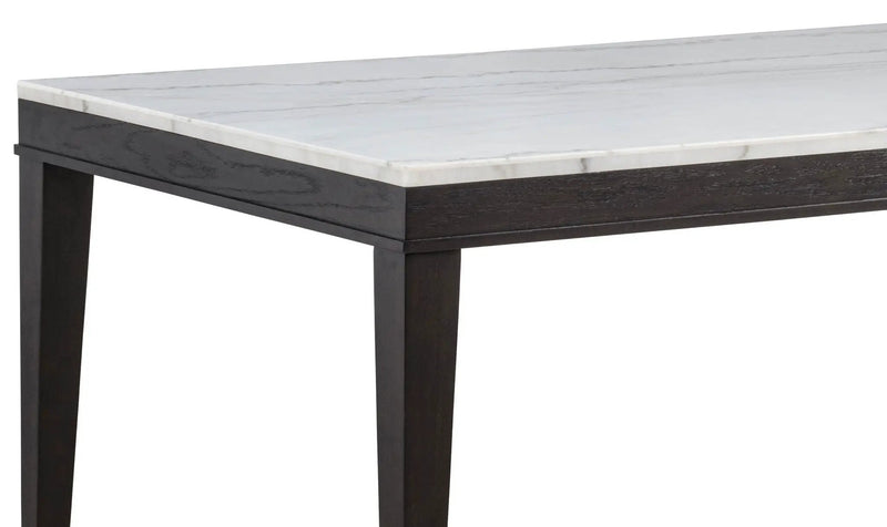 Averill 7-piece White Marble Top Dining Set Tan and Coffee Bean by Unique Piece Furniture
