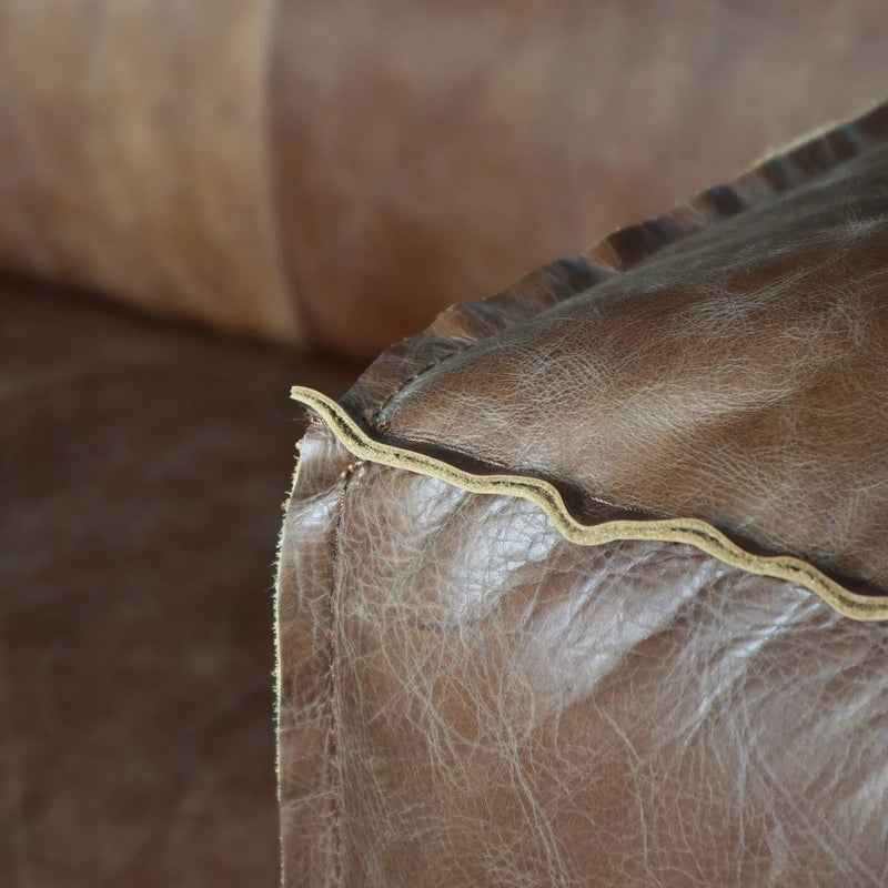 Brancaster - Grain Leather Sofa - Brown by Unique Piece Furniture