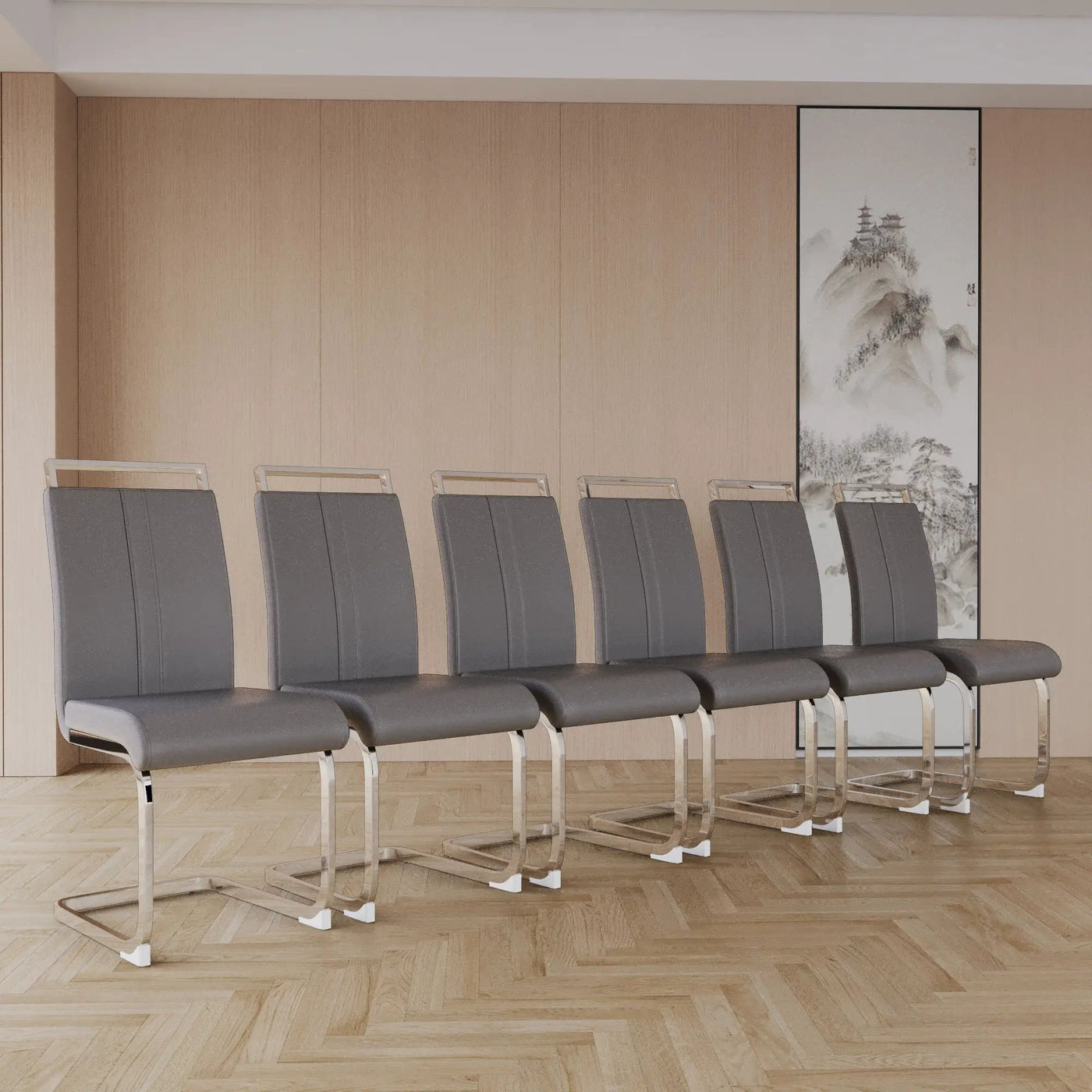 Modern Dining Chairs With Padded Seat, High Back by HouseOfZazla