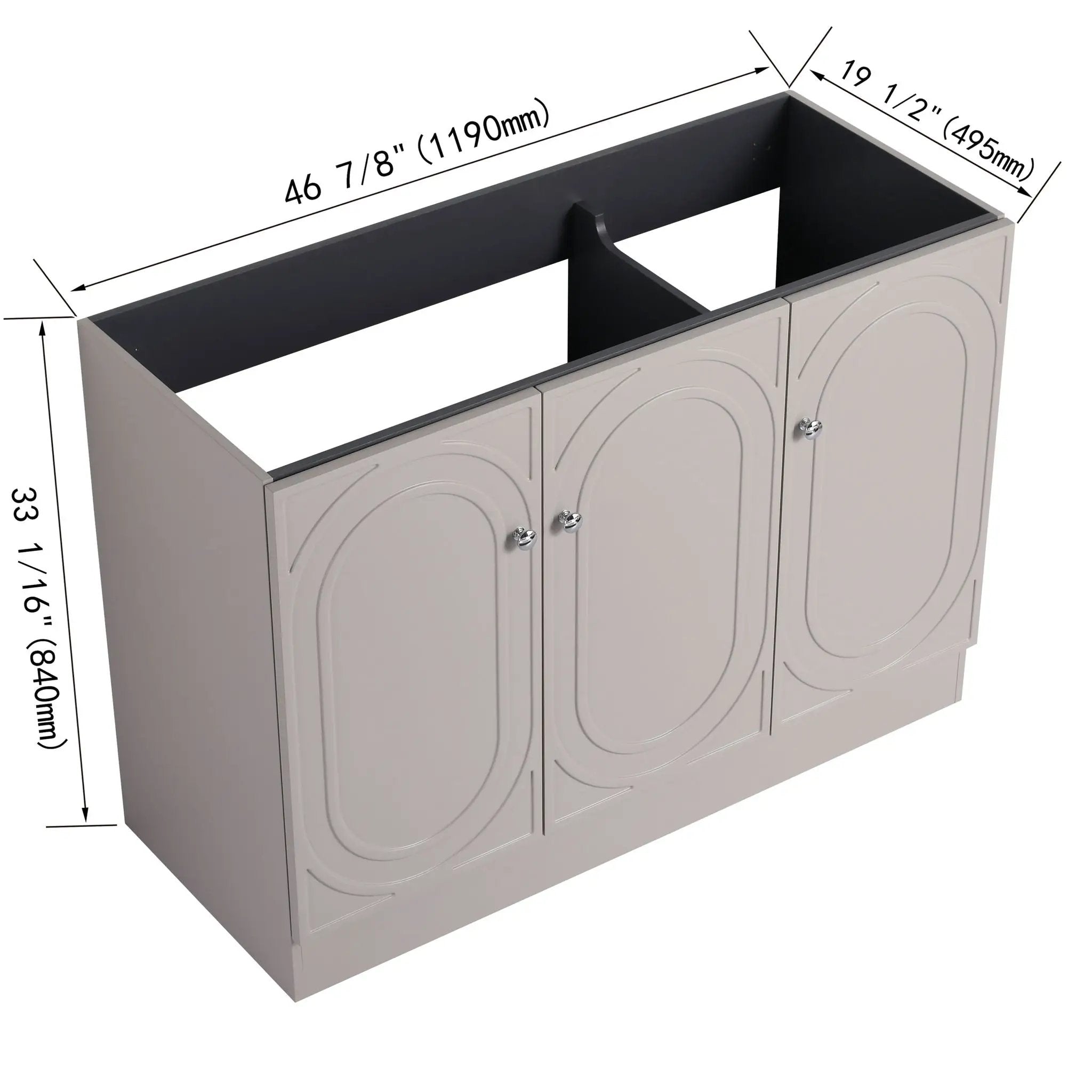 Modern Freestanding Bathroom Vanity With Soft Close Cabinet Doors by HouseOfZazla