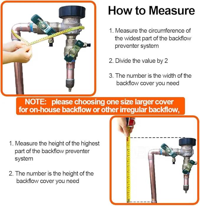 Side Opening Backflow Preventer Cover, Pipe Insulation Cover for Irrigation Valve, Sprinkler Valve, Outdoor Water Pipe, Winter Freeze Protection & UV Resistance Backflow Cover, 16" W x 20" H, Beige by GreenHaven Gardens