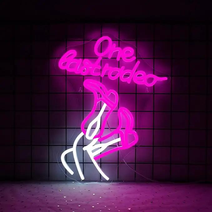 WLHOPE One Last Rodeo Neon Sign Cowboy Boots Neon Sign Led Sign,Dimmable Cowgirl Neon Signs for Wall Decor,Connectivity Via USB Licked Neon Light for Bedroom Home Bar Club Hotel Party Western Decor by GreenHaven Gardens