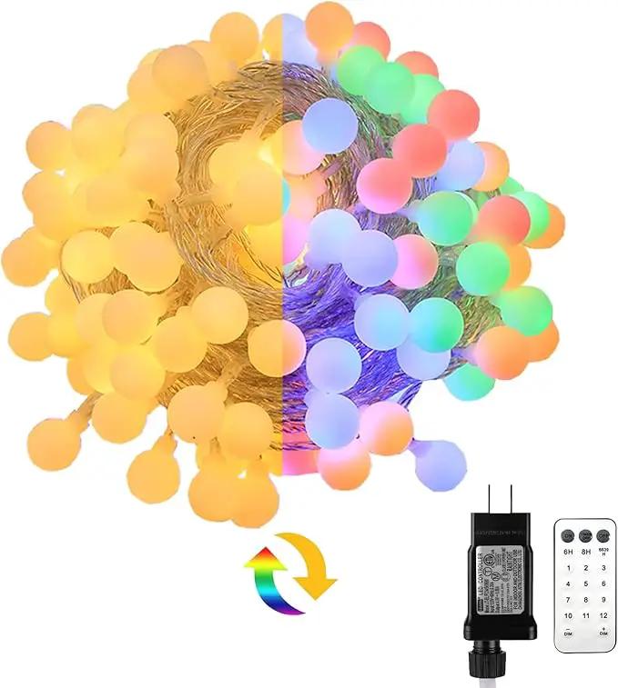 Globe String Lights 65.6 Feet 150 LED,Plug in Fairy String Lights with Remote Timer Extendable, 11 Modes Indoor Outdoor Color Changing Lights for Wedding Bedroom Classroom Patio Garden by GreenHaven Gardens
