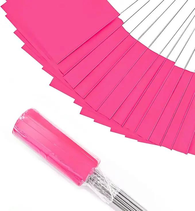 Zozen 50Pack Fluorescent Pink Marking Flags, Writable/15x4x5 Inch, Yard Flags for Lawn & Irrigation & Landscape & Sprinkler & Survey & Dog Training. by GreenHaven Gardens