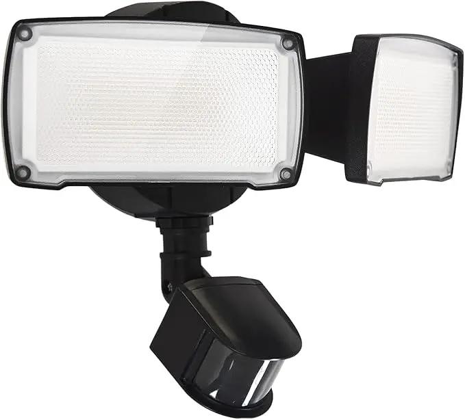 UME 19W LED Flood Light Motion Sensor Outdoor, 2 Adjustable Head, 2000LM, 5000K, IP65 Waterproof, Dusk to Dawn Security Light with Photocell for Exterior,Outside,Garage,House(Black) by GreenHaven Gardens