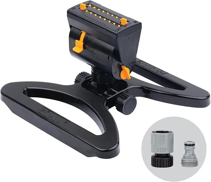 Eden 96122 6-Pattern Mobile Rotary Sprinkler Bundle with Melnor 65131AMZ Mini Oscillator Sprinkler, Waters Up to 80 ft. Diameter by GreenHaven Gardens