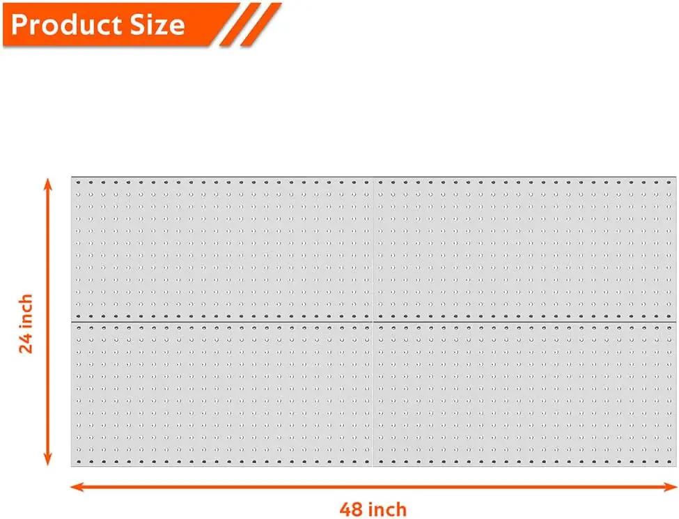 Ultrawall 4 Pcs Metal Pegboard Wall Panels, Peg Boards for Garage Tool Storage by GreenHaven Gardens