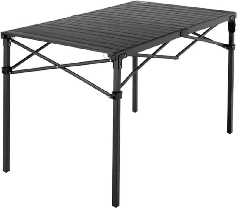 Heavy-Duty Roll-Top Table for Camping - Portable Aluminum-Top Folding Table with Steel Frame by Caddis Sports (Medium) by GreenHaven Gardens