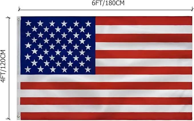 American Flag 4x6 Ft, USA US Flags Outdoor, Heavy Duty Durable, Embroidered Stars, Sewn Stripes and Brass Grommets by GreenHaven Gardens