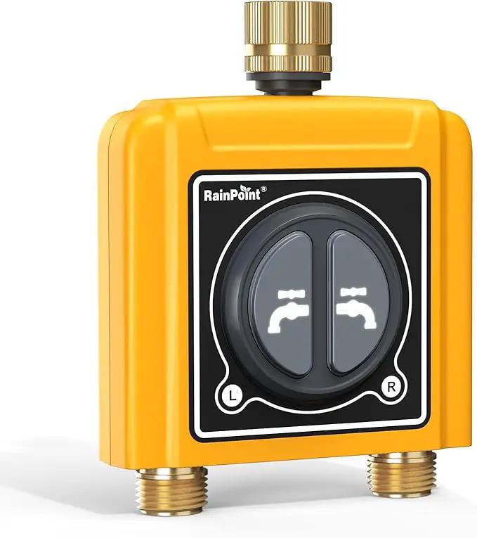 RAINPOINT WiFi Water Timer with Brass Inlet & Outlet.Only WiFi Sprinkler Timer, No WiFi Hub.Must Use with 2.4Ghz WiFi and TWG004WRF WiFi Hub (Lot Number After 202108) by GreenHaven Gardens