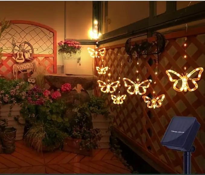 Solar USB String Butterfly Lights Indoor Outdoor 10 LED Fairy Light Decorations for Garden Fence Patio Yard Christmas Tree, Lawn, Patio, Party Decoration (Solar Light) by GreenHaven Gardens