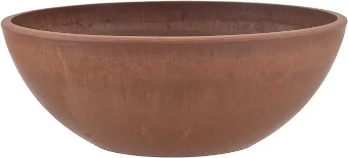 PSW Pot M30TC Collection Shallow Garden Bowl Low Planter for Succulents, Bonsai, Fairy Gardens, Herbs, 12-inch, Terra Cotta Color by GreenHaven Gardens