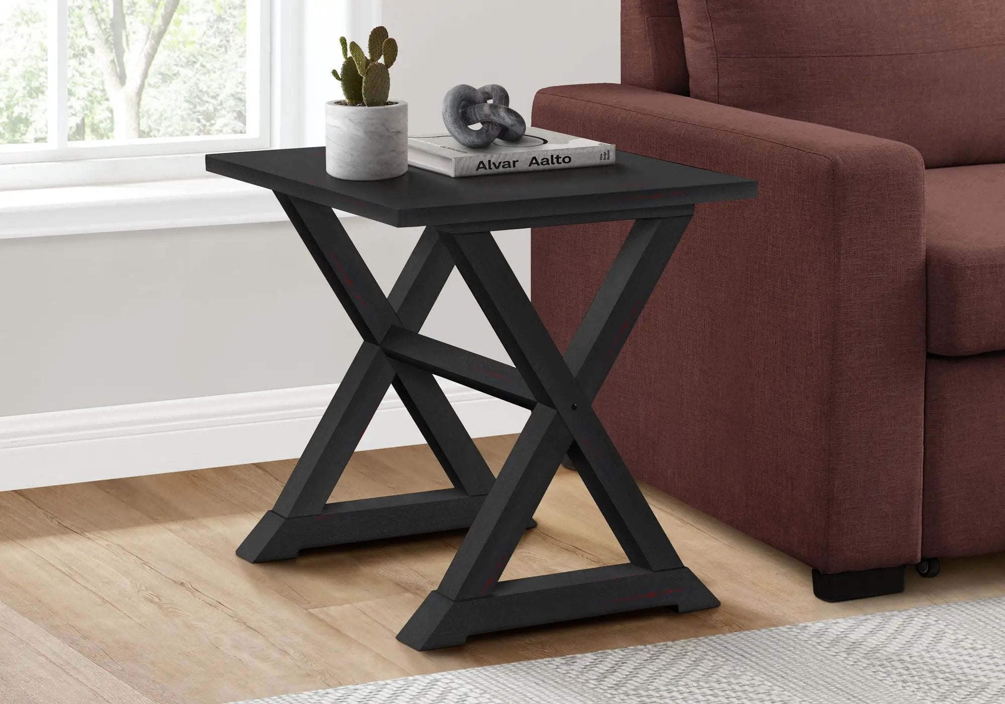 Compact Accent End Table, Square, Transitional by HouseOfZazla