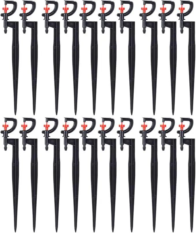 Irrigation Sprinkler, 20Pcs G-Type 360 Degree Sprinkler Nozzle Plants Watering Spray Nozzle Lawn Watering Dripper System by GreenHaven Gardens