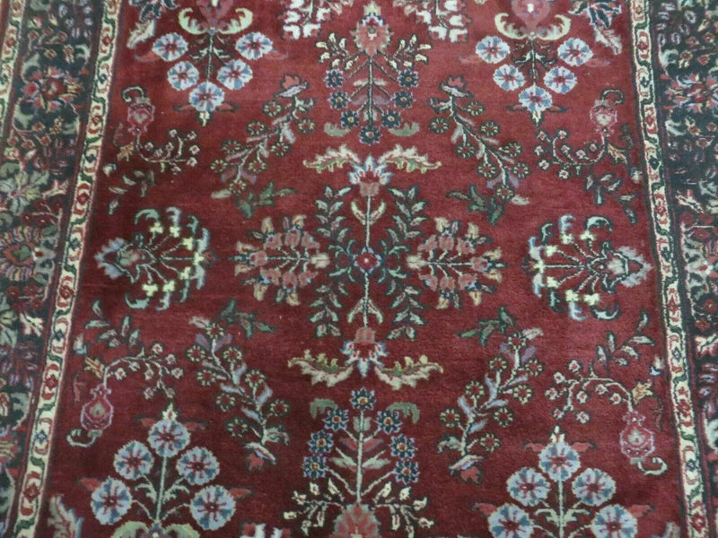 4' X 6' Vintage Handmade Fine India Jaipur Floral Oriental Wool Rug Red Nice by Jewel Rugs