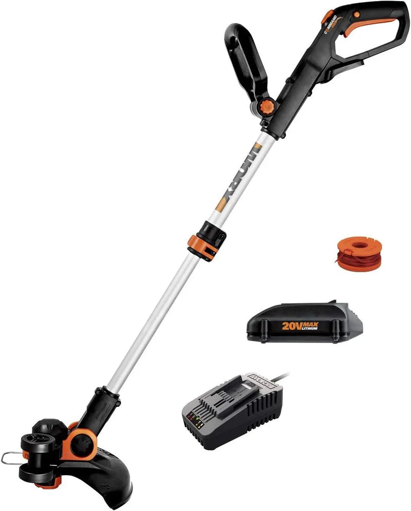 Worx String Trimmer Cordless GT3.0 20V PowerShare 12" Edger & Weed Trimmer (1) Battery & Charger Included WG163.8 by GreenHaven Gardens