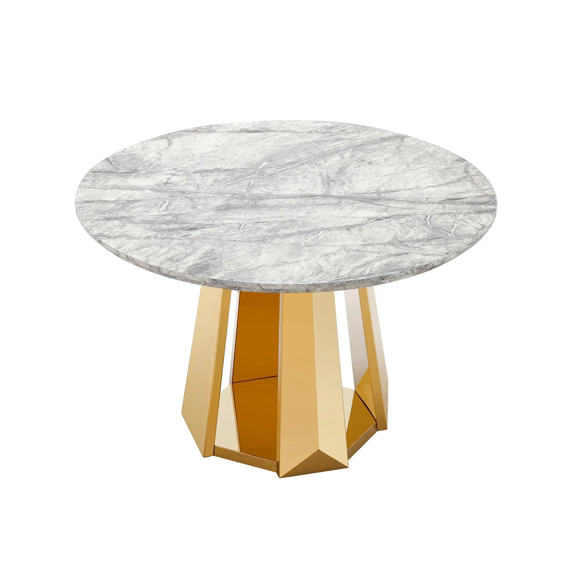 47" Round Marble Dining Table by HouseOfZazla