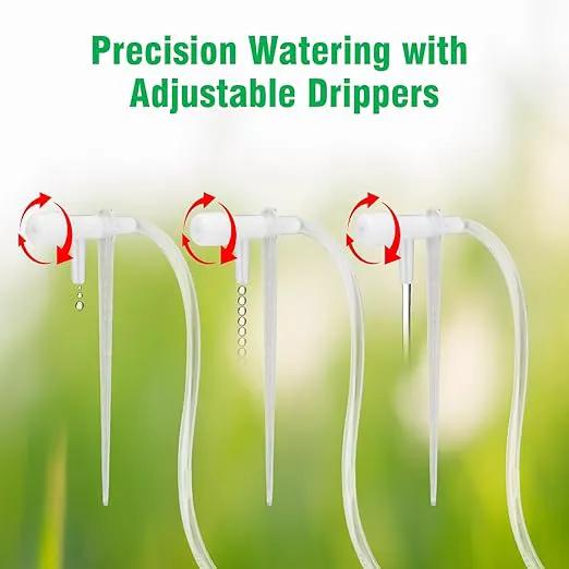 WADEO Automatic Watering System for Potted Plants, Dual Pump Plant Watering System, 15 Potted Automatic Plant Waterer for Indoor, Automatic Drip Irrigation Kit with Digital Programmable Water Timer by GreenHaven Gardens
