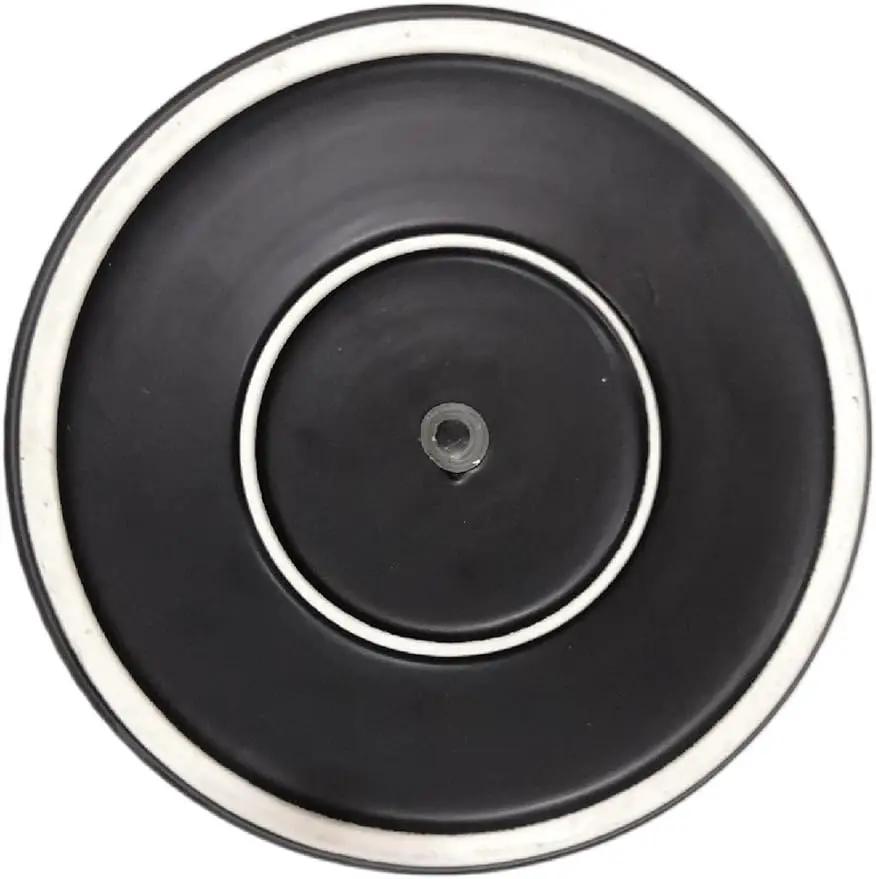 Amazon Basics Fluted Ceramic Round Planter, 10-Inch, Black by GreenHaven Gardens