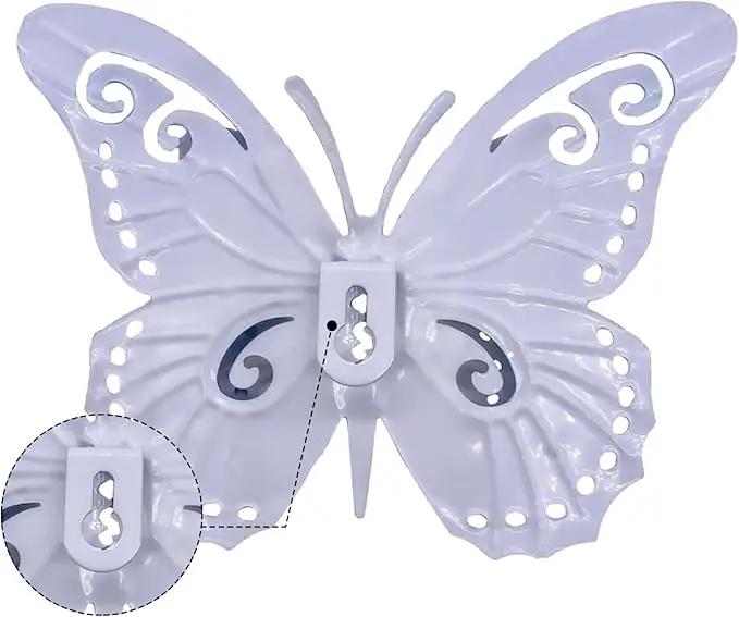 Metal Butterfly Wall Decor-6.5" Outdoor Fence Wall Art Decor Suitable for Garden Patio Balcony by GreenHaven Gardens