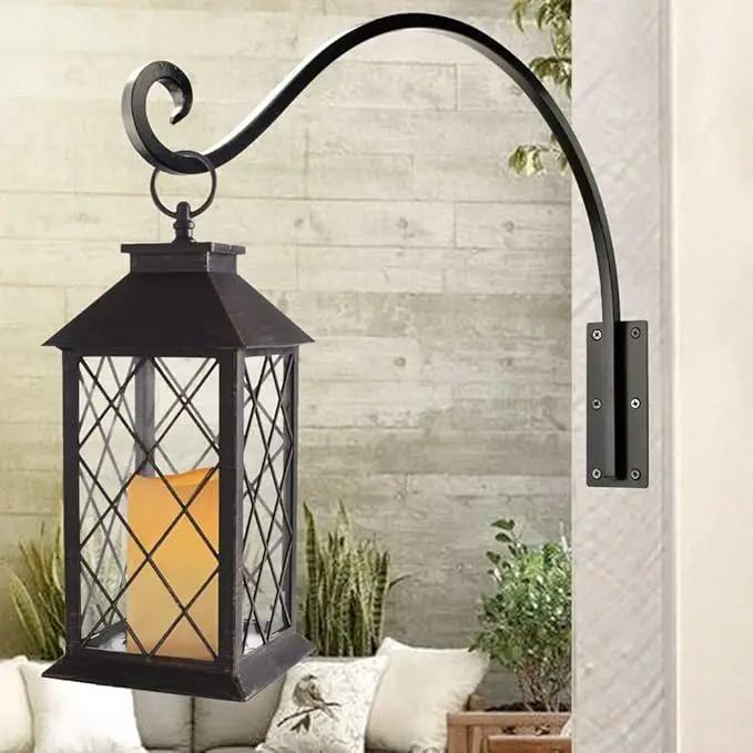 Qiang Ni Heavy-Duty Plant Hanger Outdoor: Hanging Plant Hook for Outside Basket - 22-Inch Wall Mount Plant Bracket for Bird Feeder… by GreenHaven Gardens