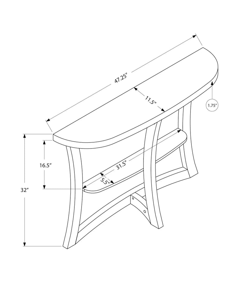 Accent Console Table For Entryway, Stylish - Taupe by HouseOfZazla