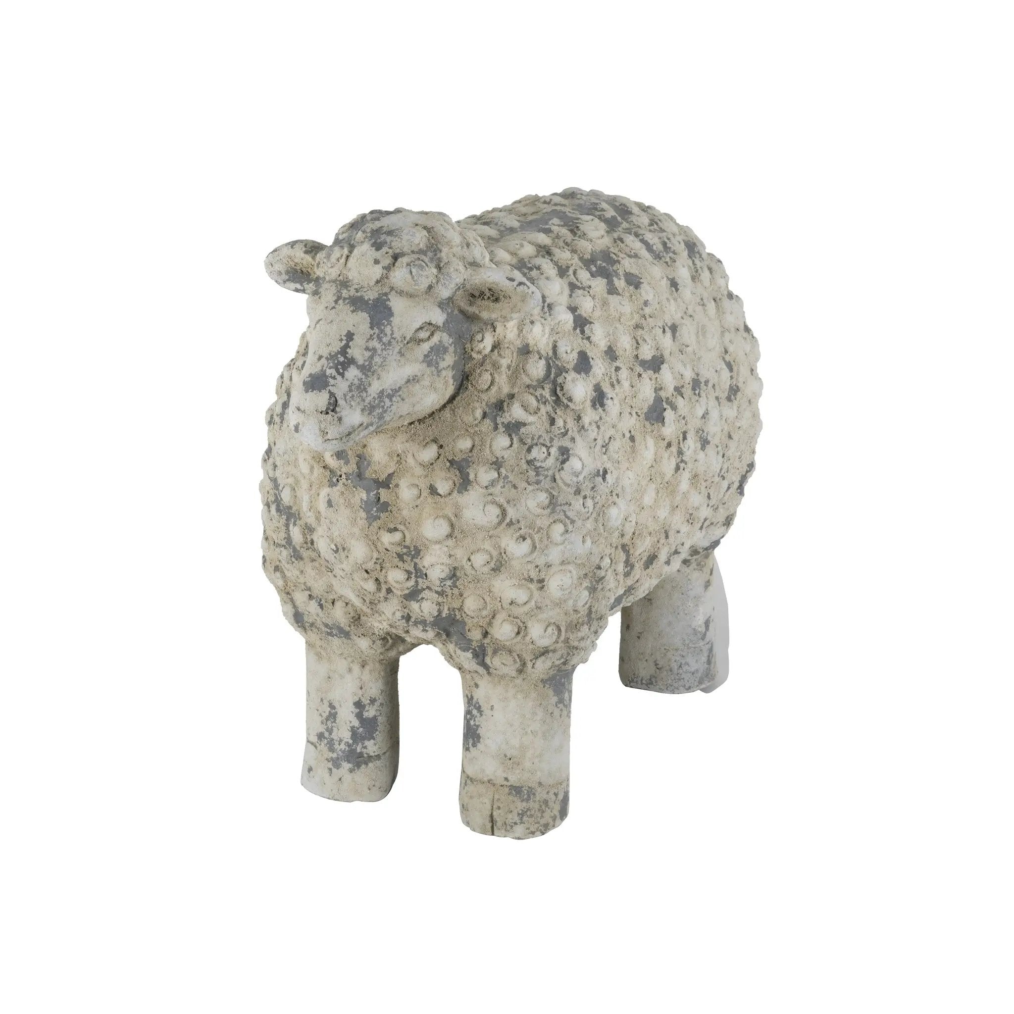 18x9.5x14" Magnesium Sheep Figurine with Weathered Finish by HouseOfZazla