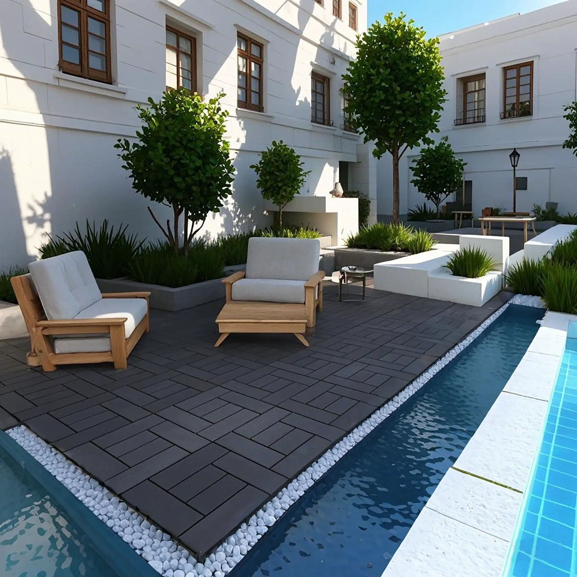 Patio Diy Module Interlocking Decking Tiles Floor, Outdoor And Indoor, Easy And Quick Installation by HouseOfZazla