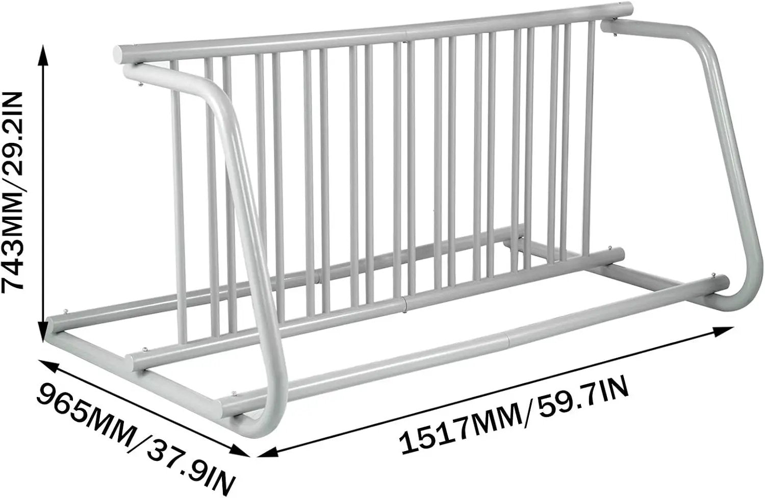BestEquip 10 Holders Floor Bike Rack, 59" Length All-Steel Grid Bike Rack, 10-Bike Capacity Dual-Side Storage Stand for Garages Streets Yards Bike Events by GreenHaven Gardens