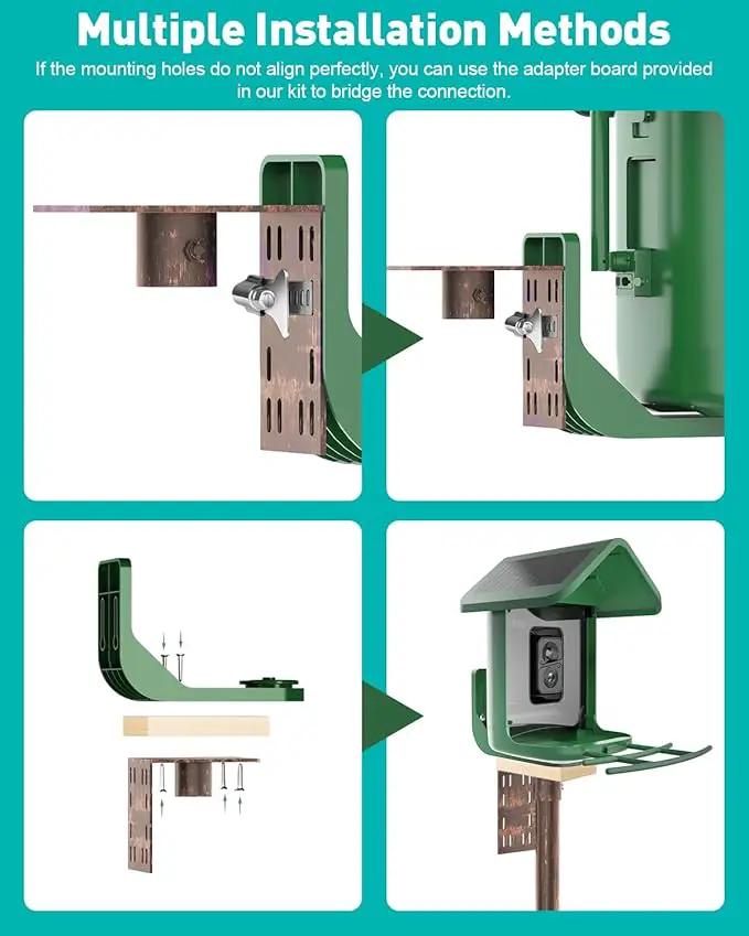Bird Feeder Pole – 60 Inch Height Bird House Pole with 1-Inch Dia Heavy Duty for Birdfeeders, Feeding Stand with Mount Kit for Outdoor, Slip-Fit Connection, Copper Brushed by GreenHaven Gardens