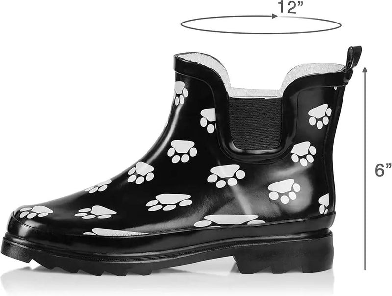 NORTY - Womens Ankle Rain Boots - Ladies Waterproof Winter Spring Garden Boot runs ½ size large by GreenHaven Gardens