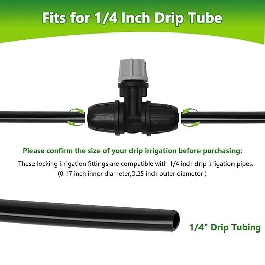 24 Pcs Upgraded Micro Spray Irrigation Drippers for 1/4" Drip Tubing, Adjustable Three-Way Atomizing Nozzle Irrigation Emitters Tee Misting Drippers for Drip Sprinkler Systems by GreenHaven Gardens