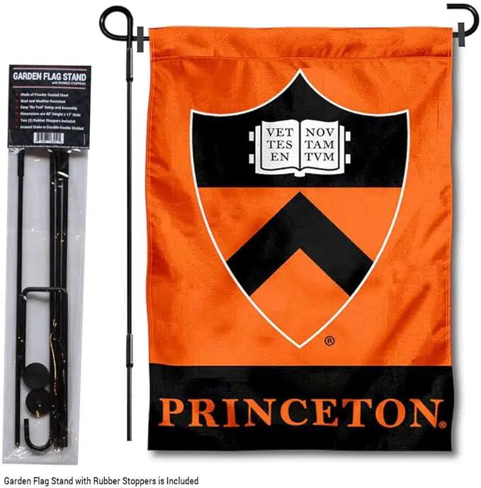 College Flags & Banners Co. Princeton Tigers Garden Flag with Stand Holder by GreenHaven Gardens